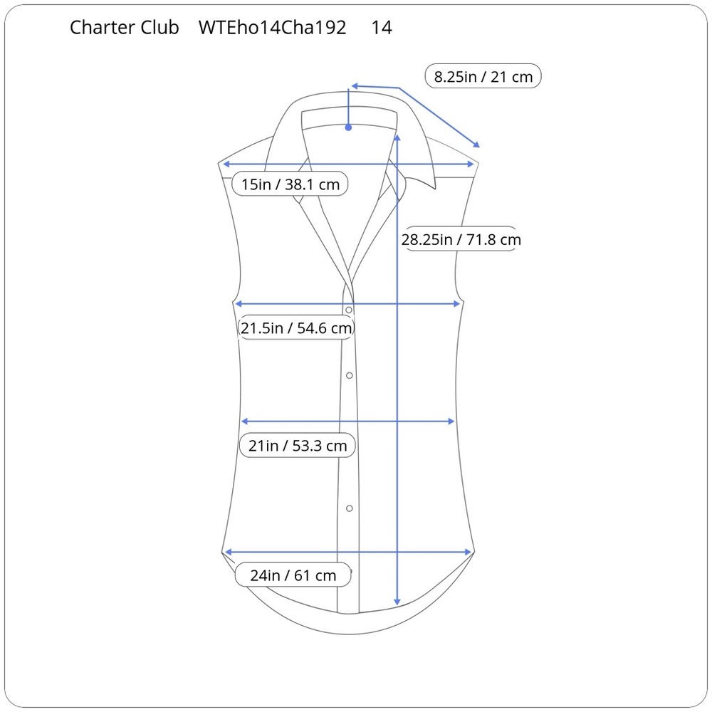 🔥NWT🔥 Charter Club Women’s Sleeveless Button Up Front Blouse - Picture 7 of 7